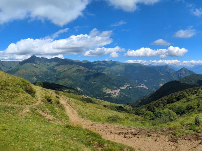 MTB 7-Seen-Cross / Transalp vom Unterallgäu zum Lago Maggiore und zum Gardasee, Panorama auf dem Weg zur Hütte Monte Bar