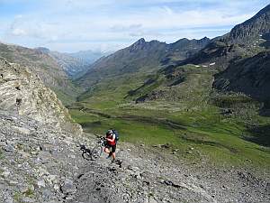 MTB Westalpencross 2018, Aufstieg zum Passo Vallanta, 2811 m